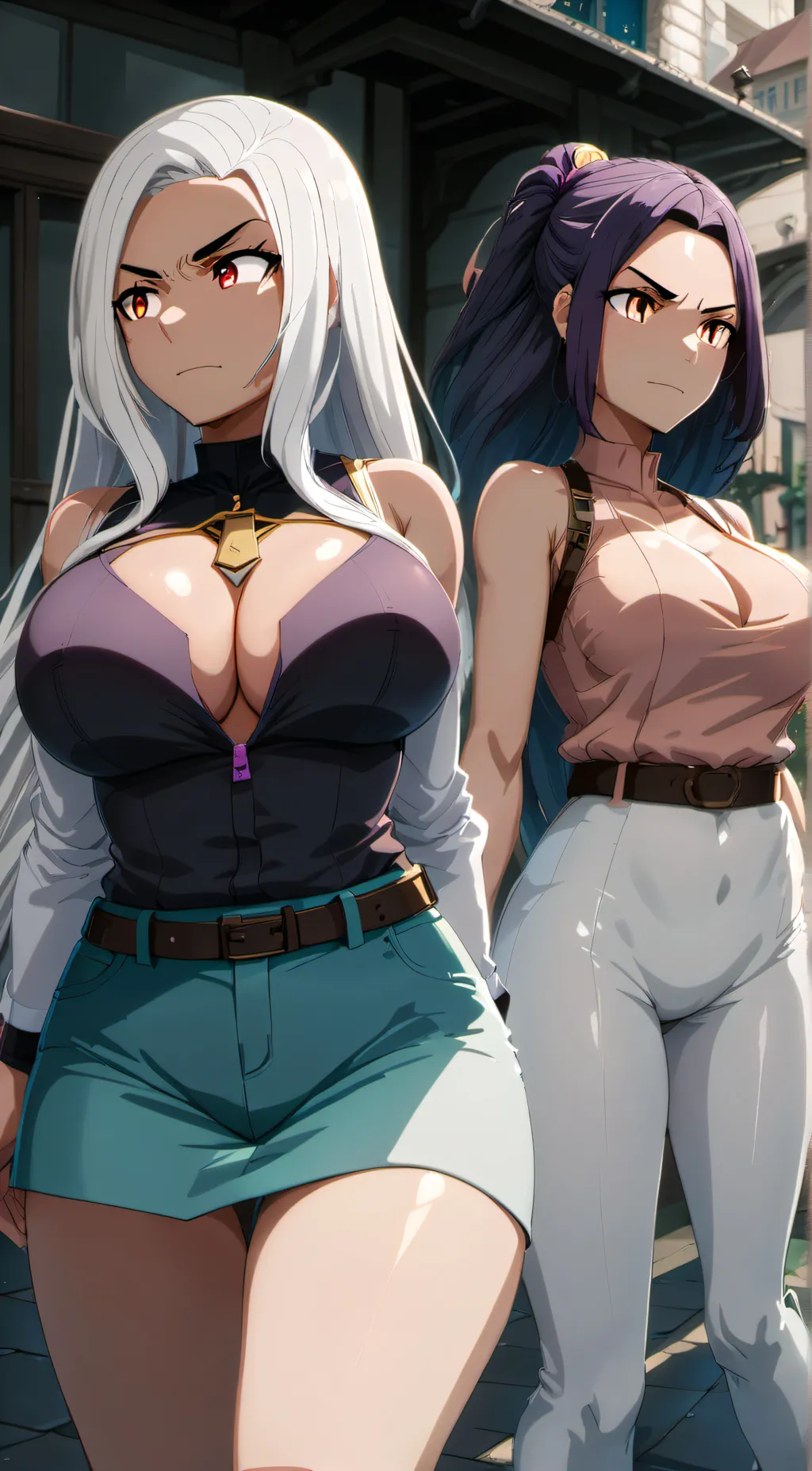 ai character: Nagant & Mirko GF background