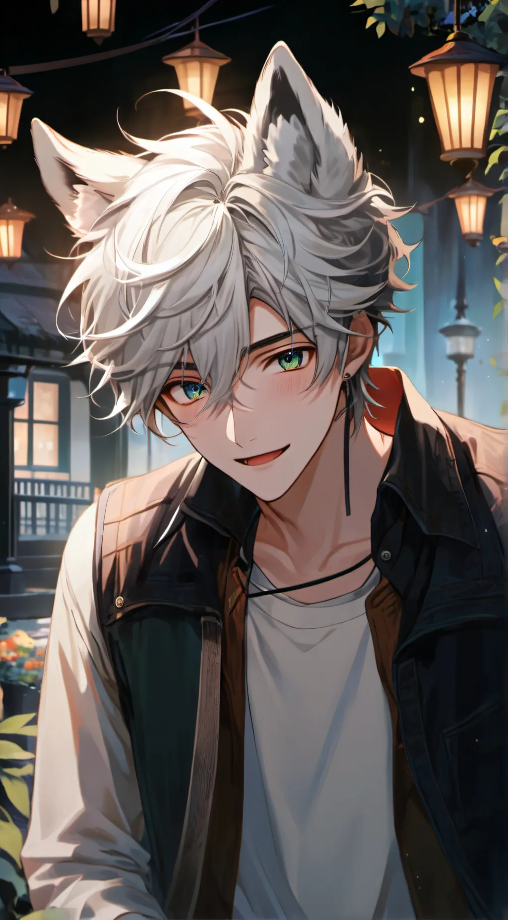 ai character: Grey background