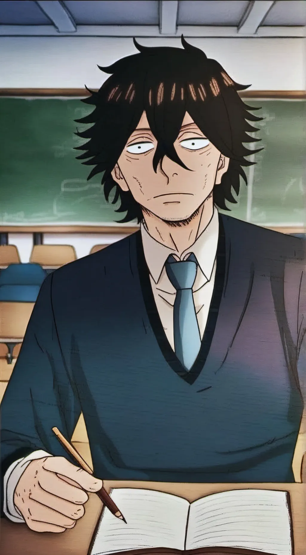 ai character: Aizawa,present mic background