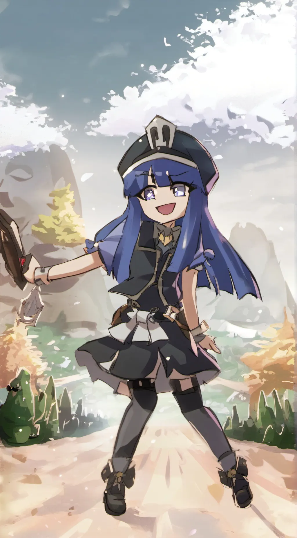 ai character: Glitter blizzard background