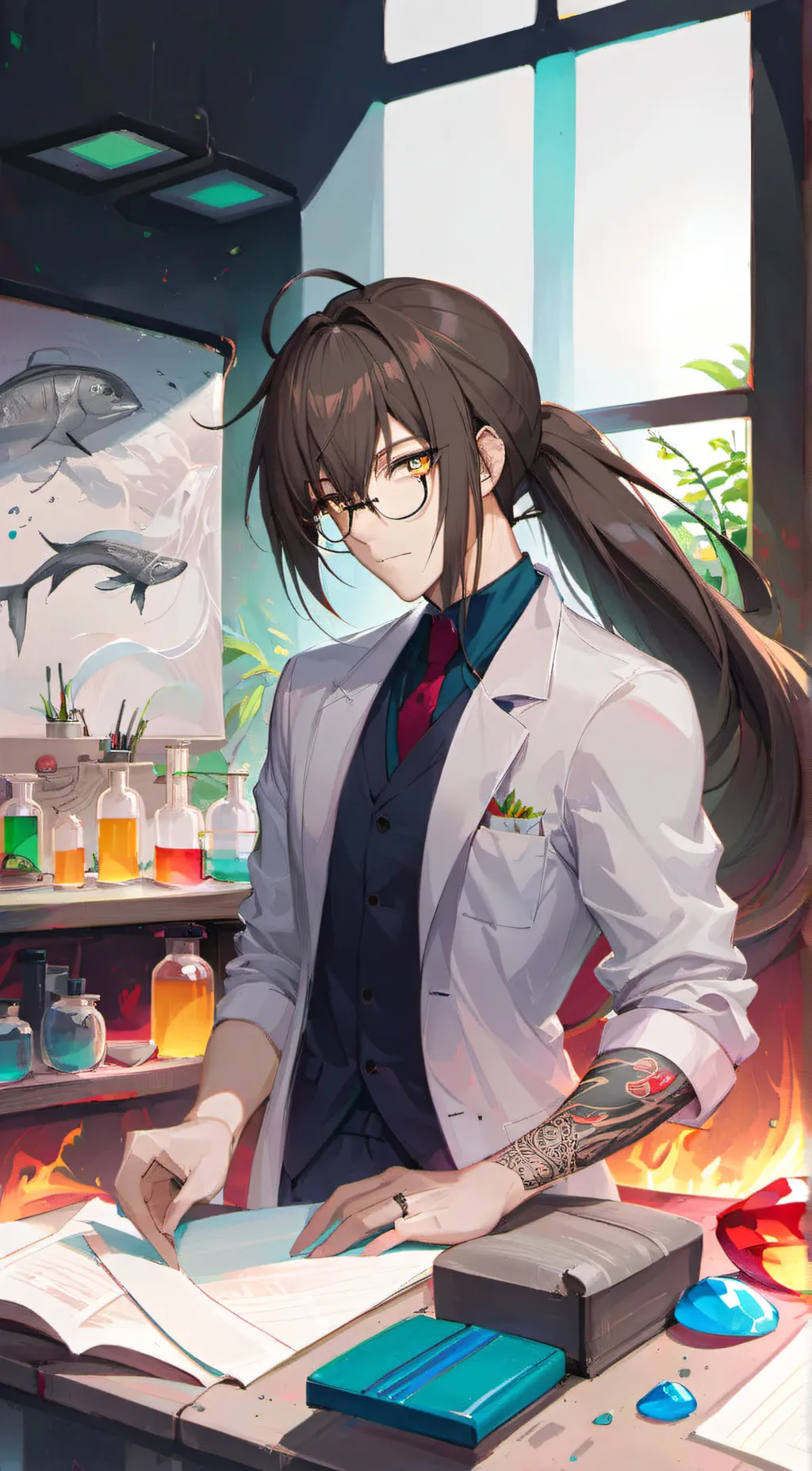 ai character: Dr. Yuto Akimitsu background
