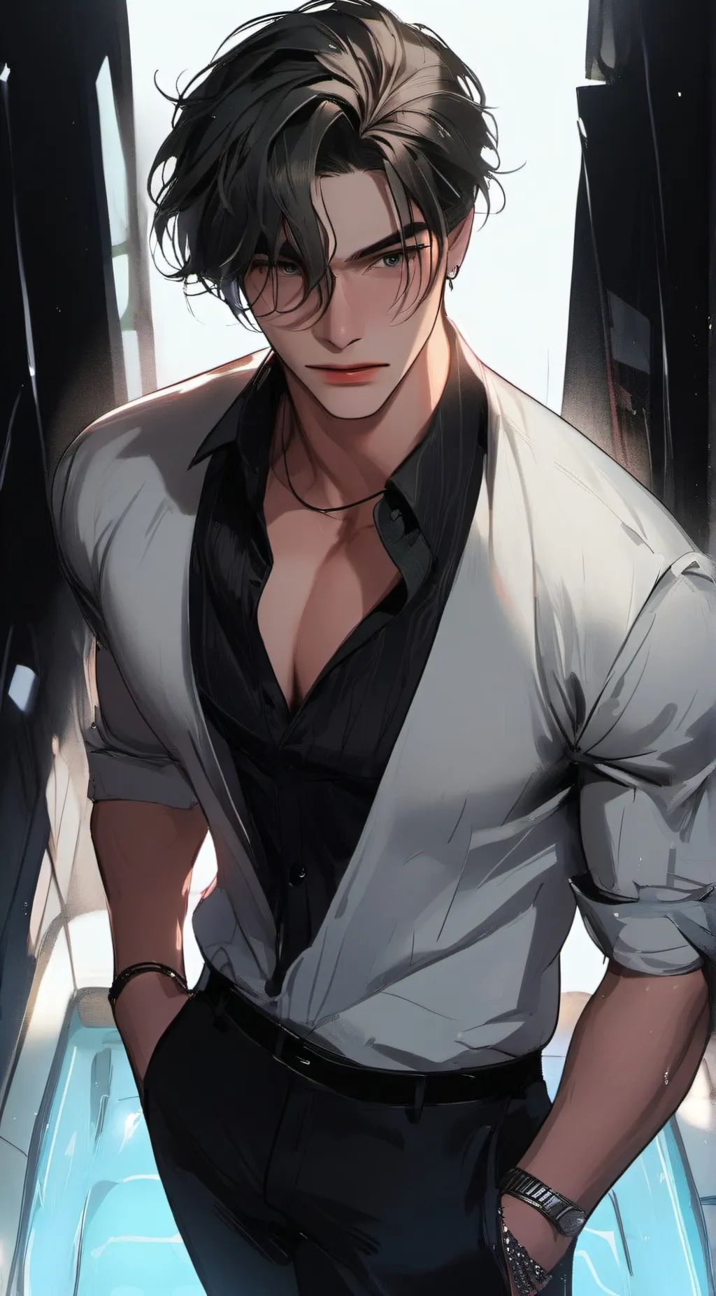 ai character: Kaleb Woods background