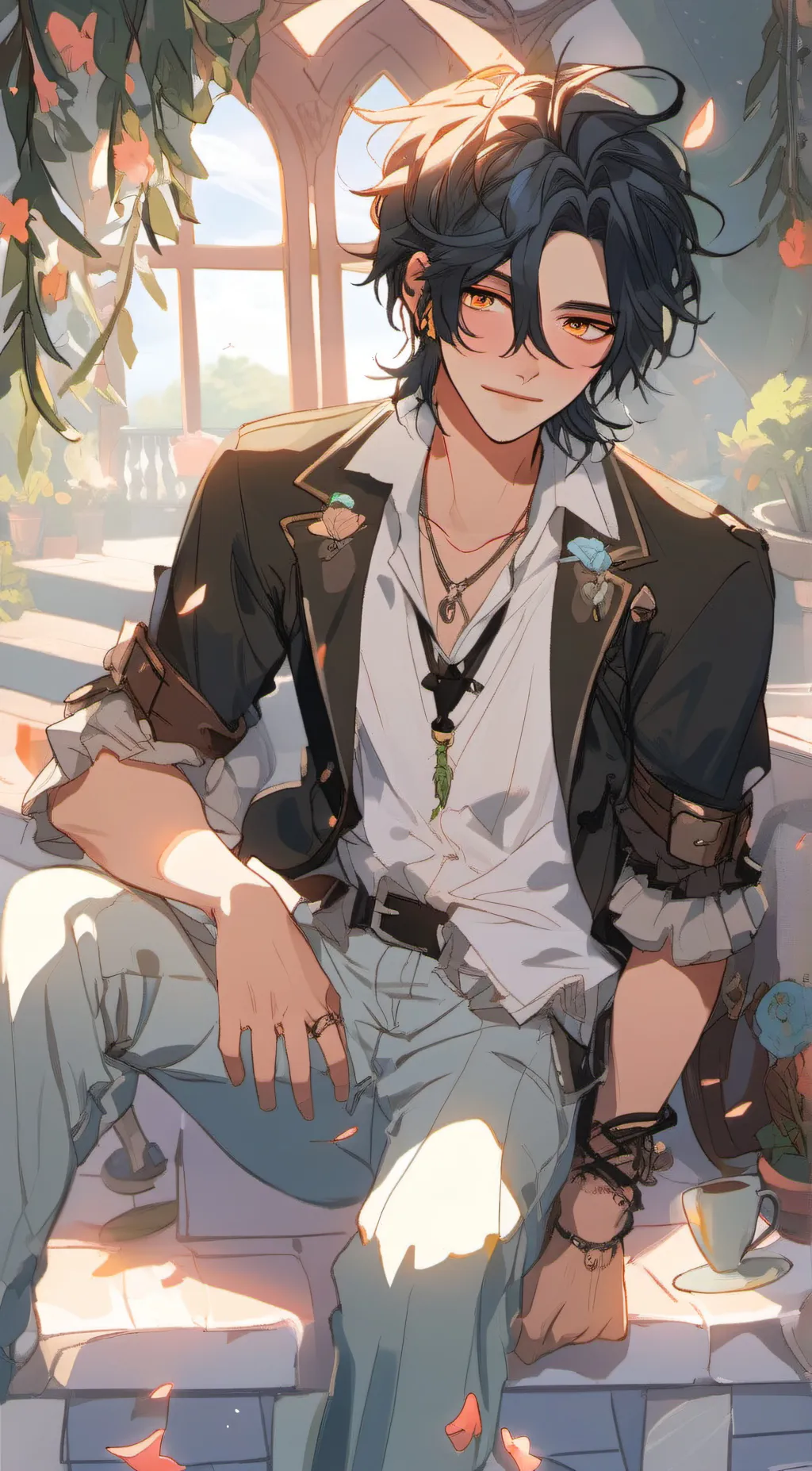 ai character: Damen  background