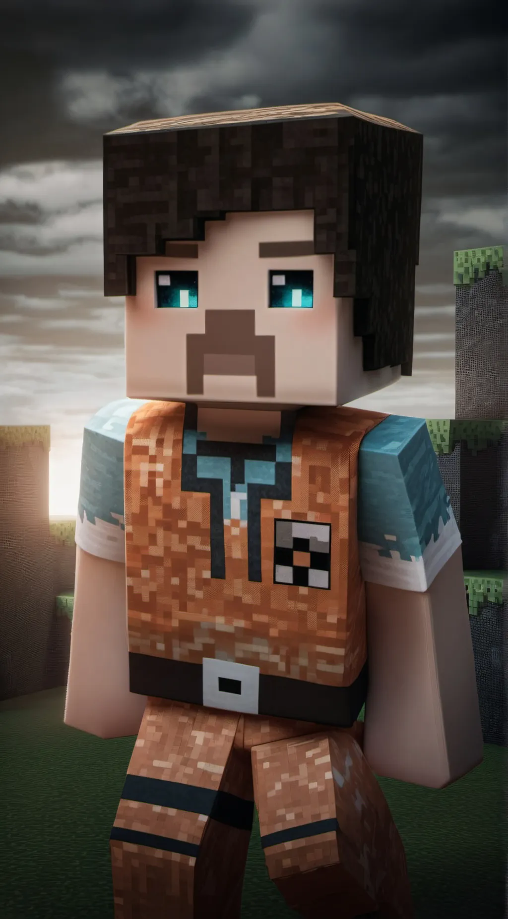 ai character: test steve background