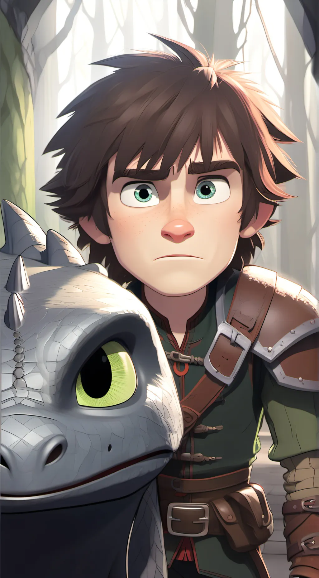 ai character: Hiccup  background