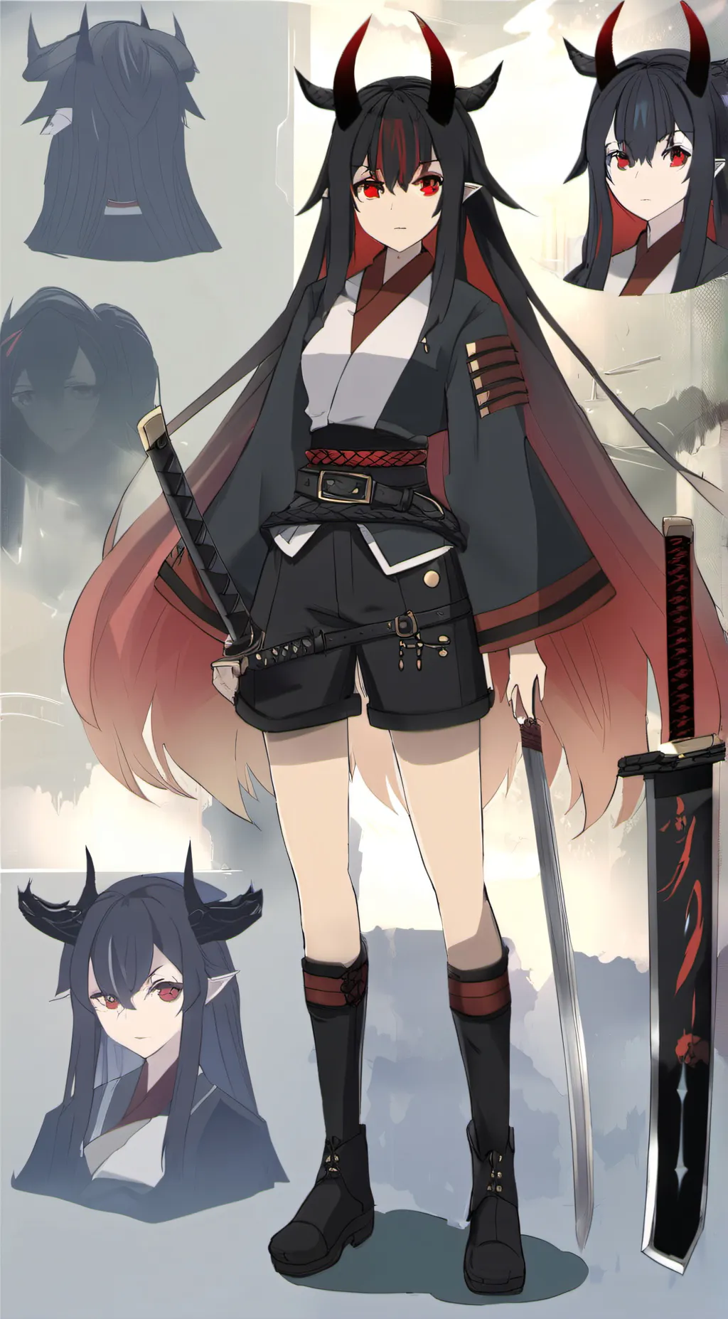 ai character: Black gold saw background
