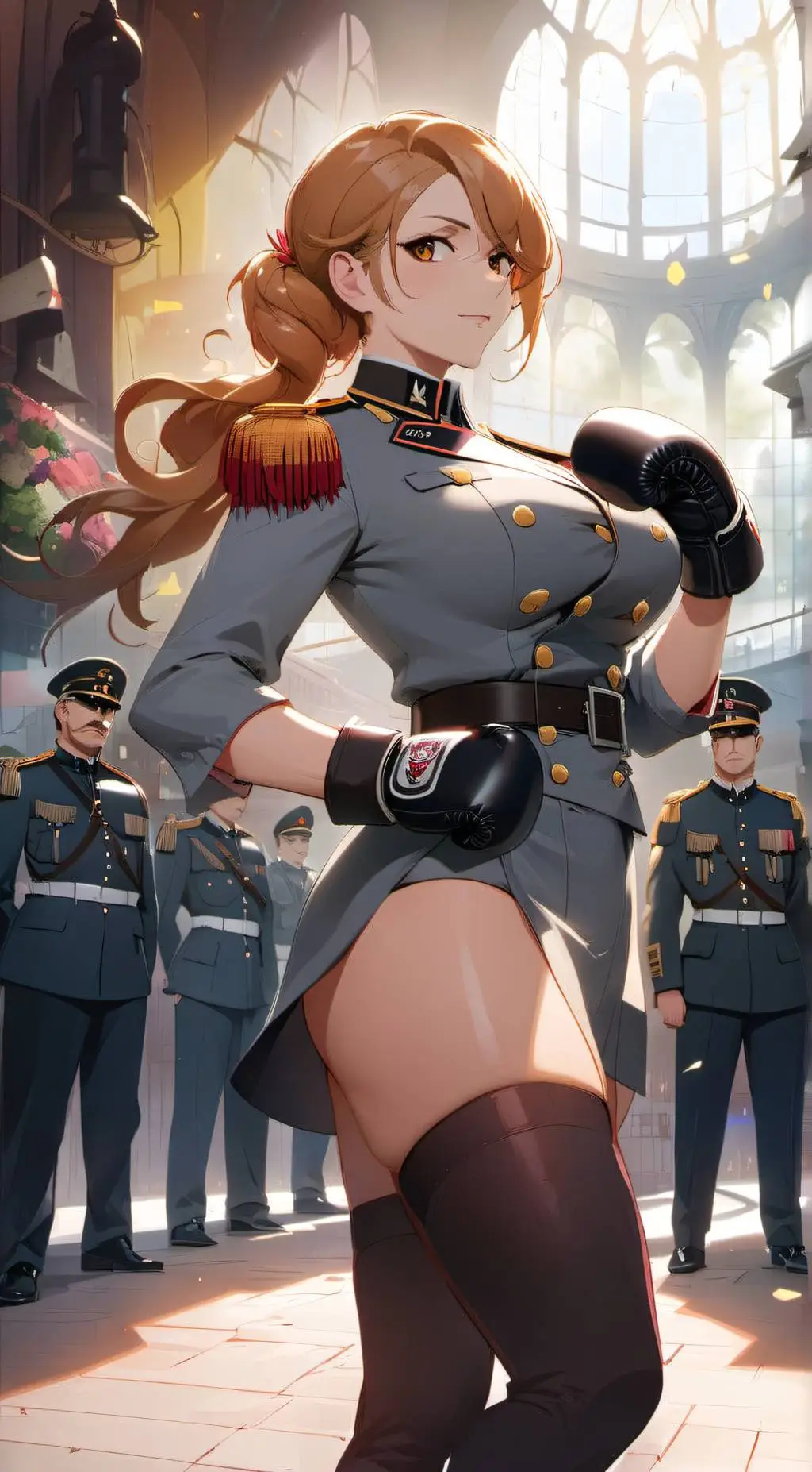 ai character: Helga  background