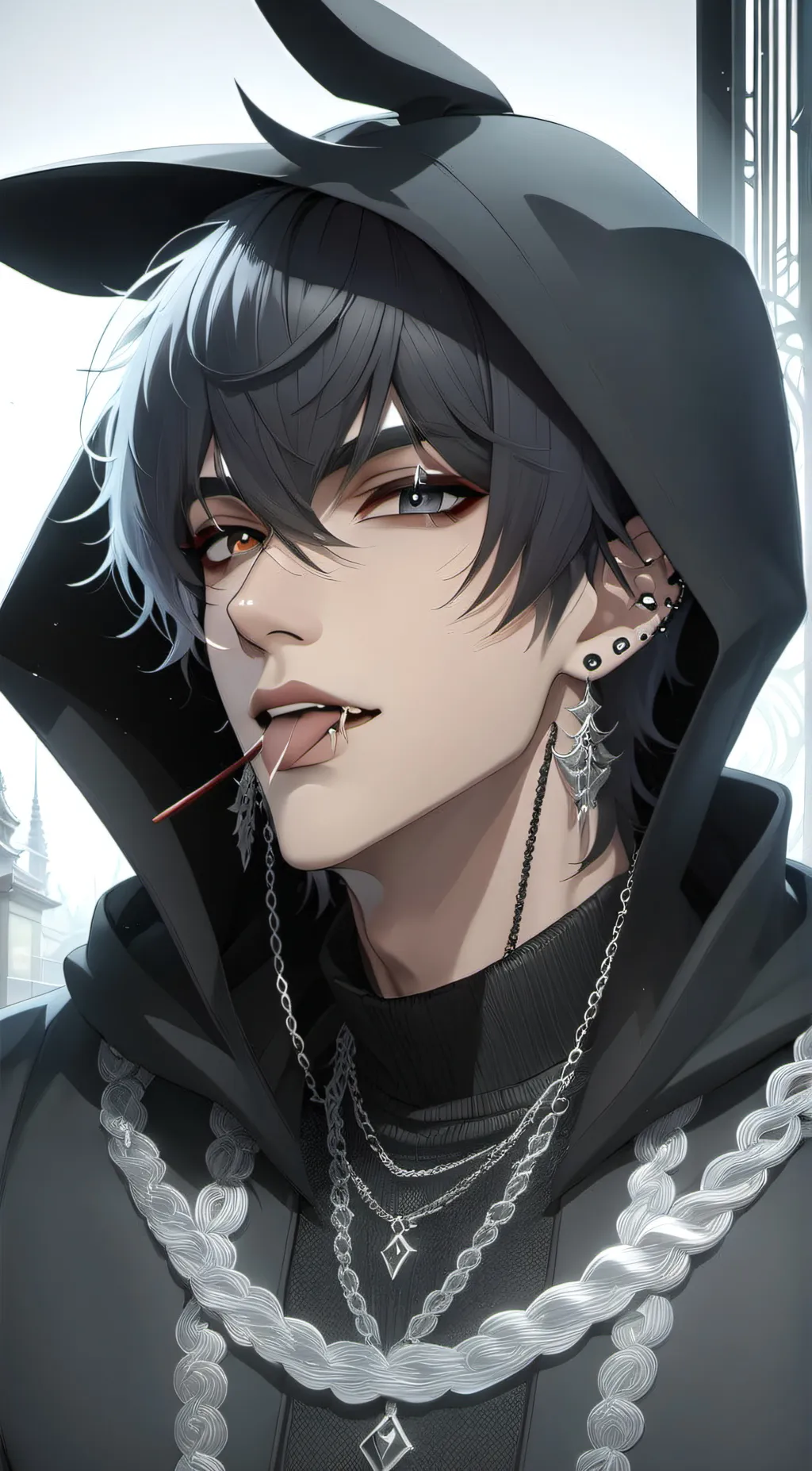 ai character: 🖤 Vinn 🤍 background