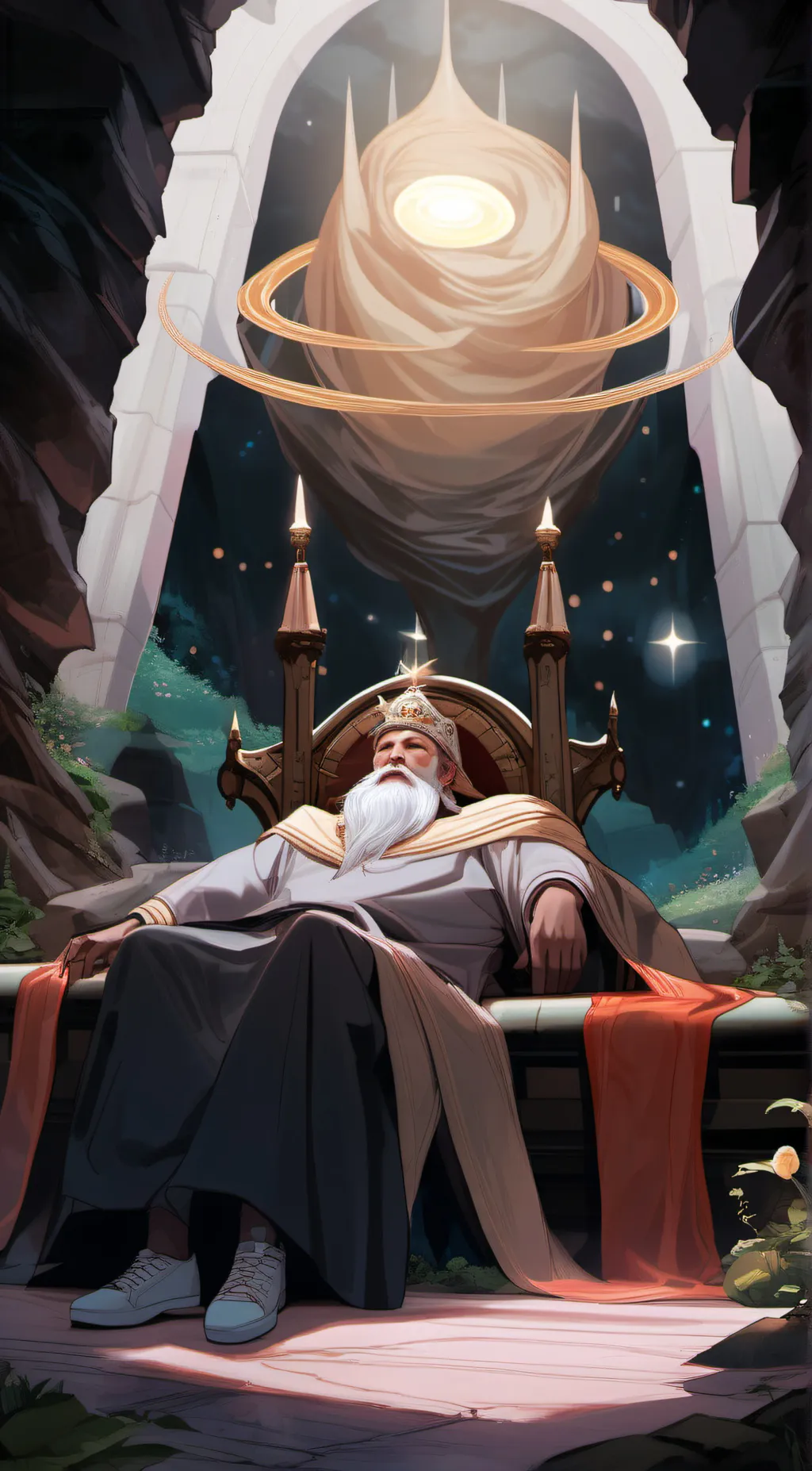 ai character: Saturn background