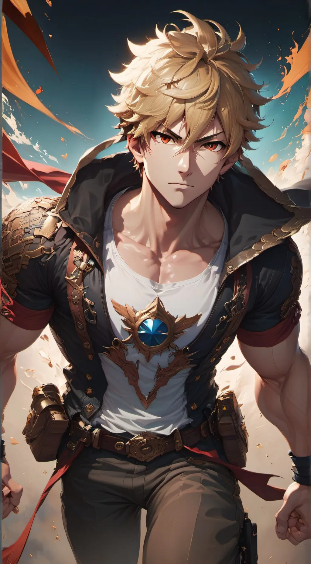 ai character: Katsuki Bakugo background