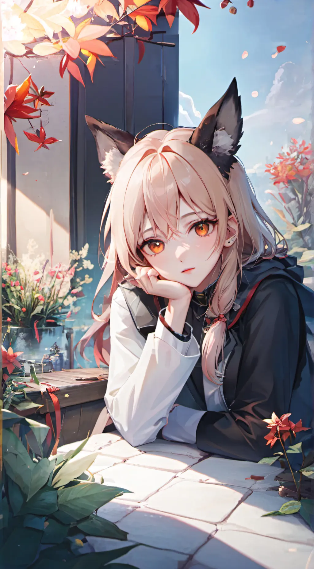 ai character: sakura background