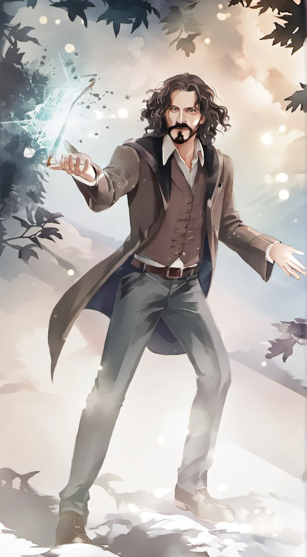 ai character: Sirius black  background