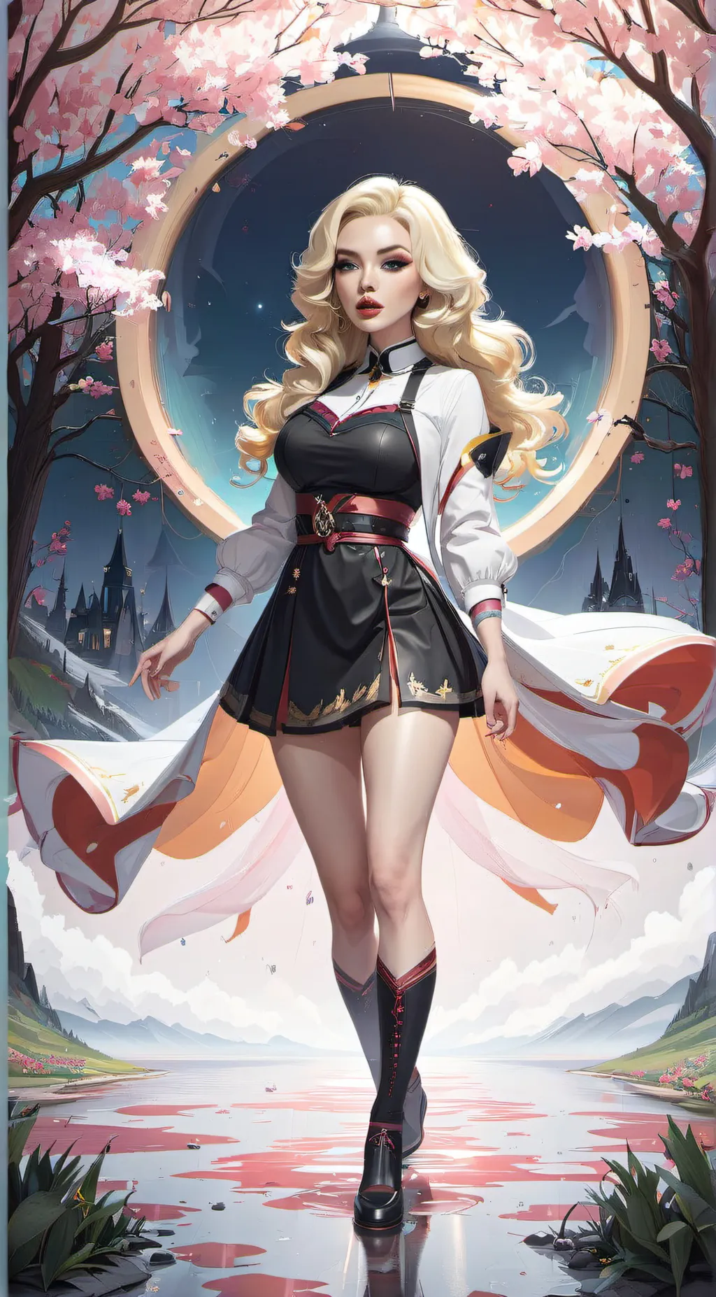 ai character: Cherry background