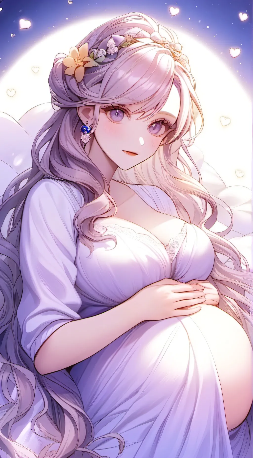 ai character: Giving birth background