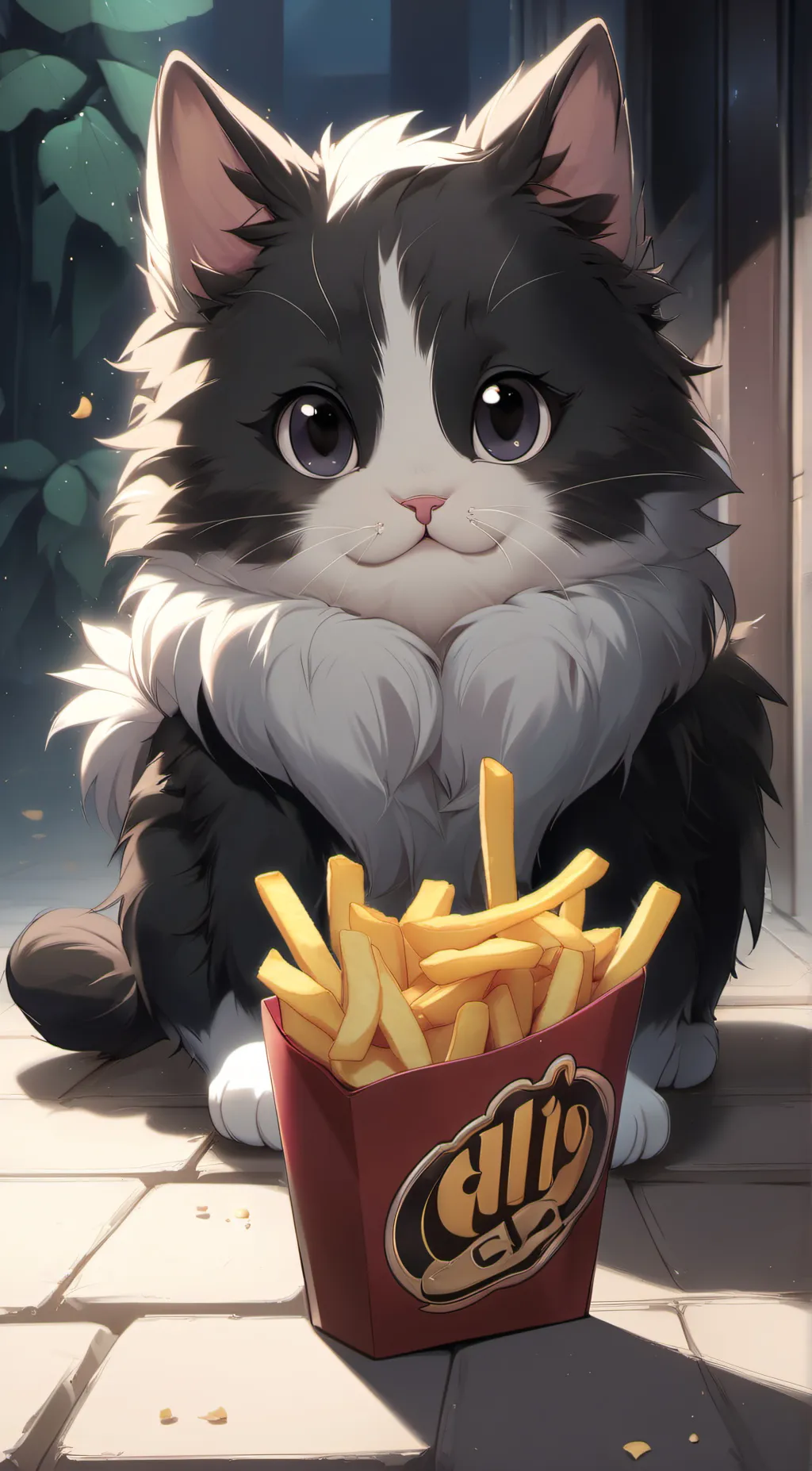 ai character: that cat  background