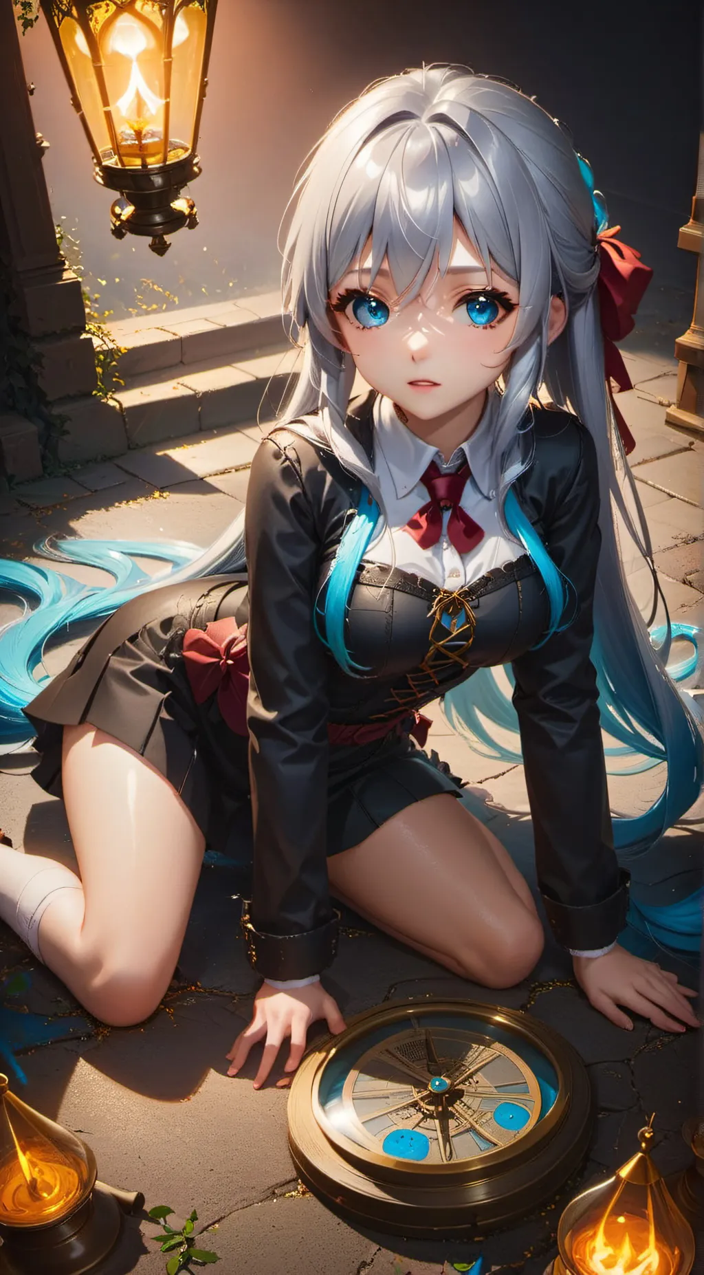 ai character: silver background
