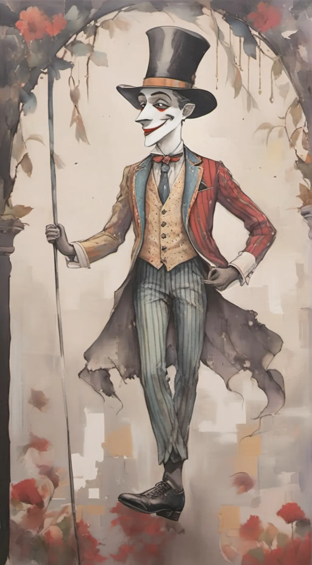 ai character: the red man background