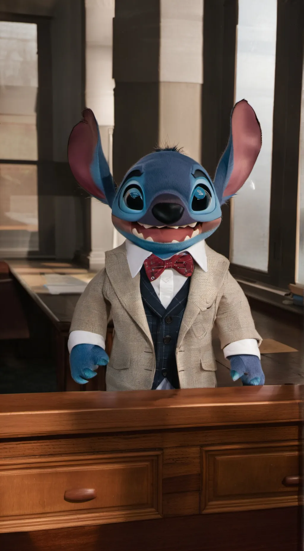 ai character: stitch background