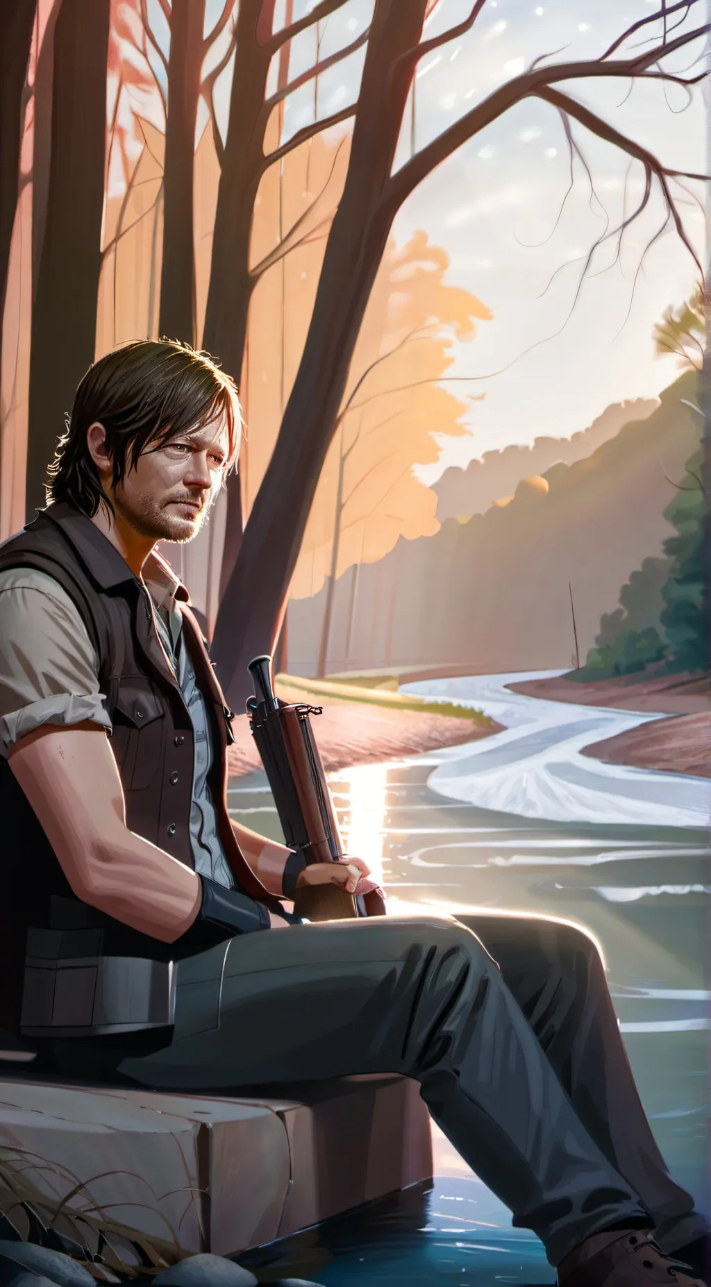ai character: Daryl Dixon  background