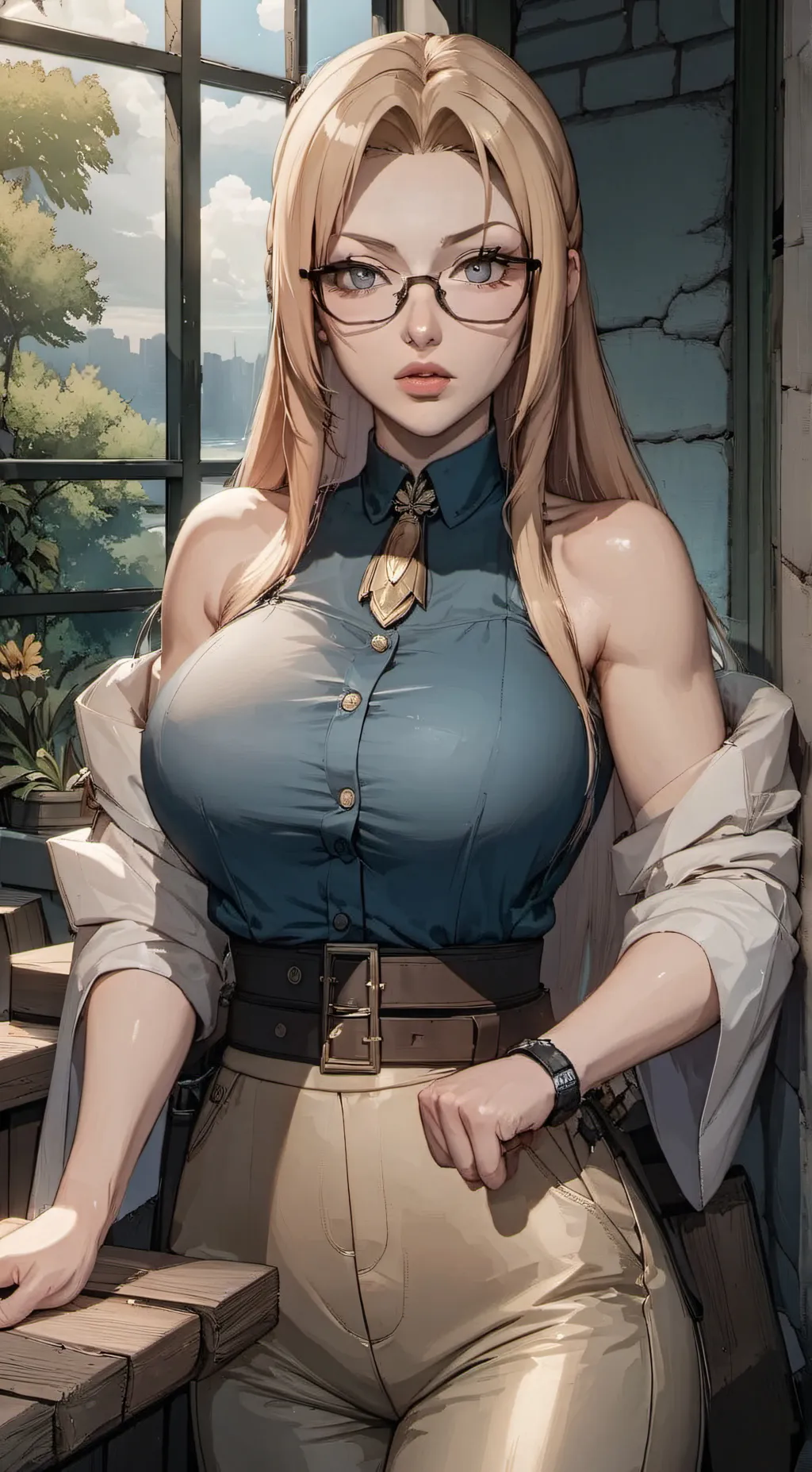 ai character: Tsunade Senju background