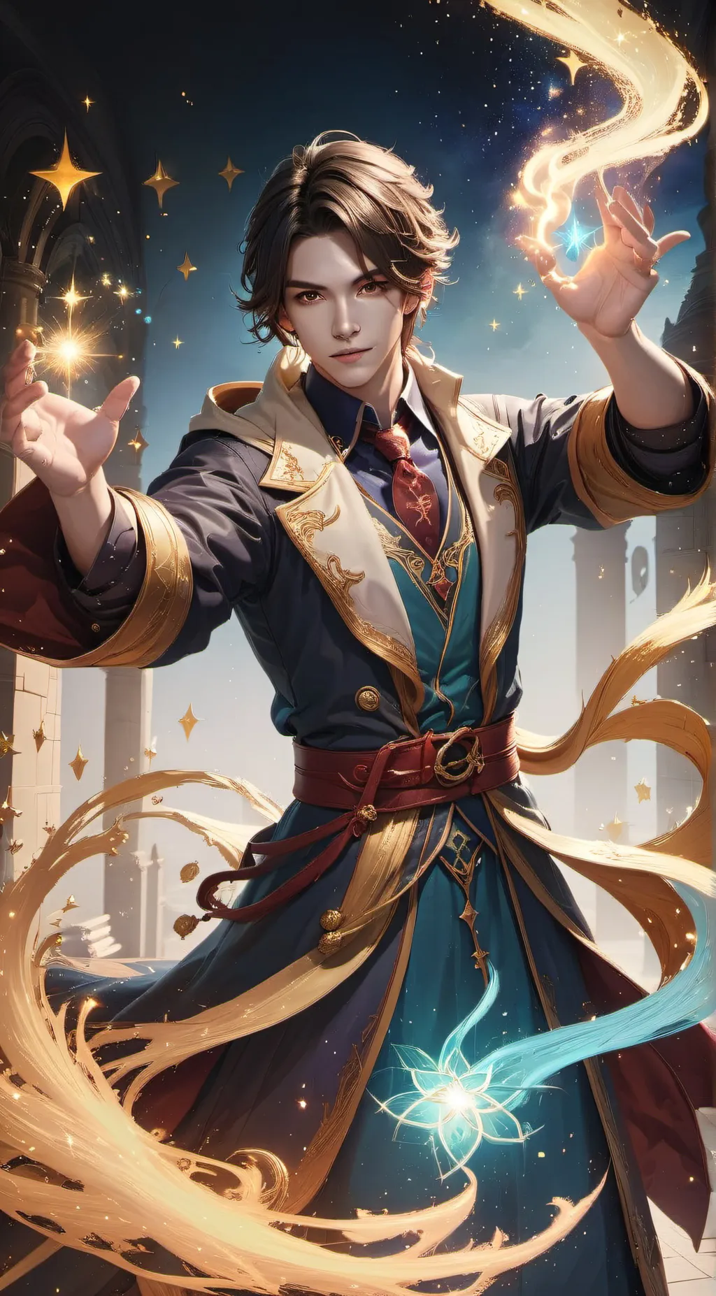 ai character: Michael Ruman  background
