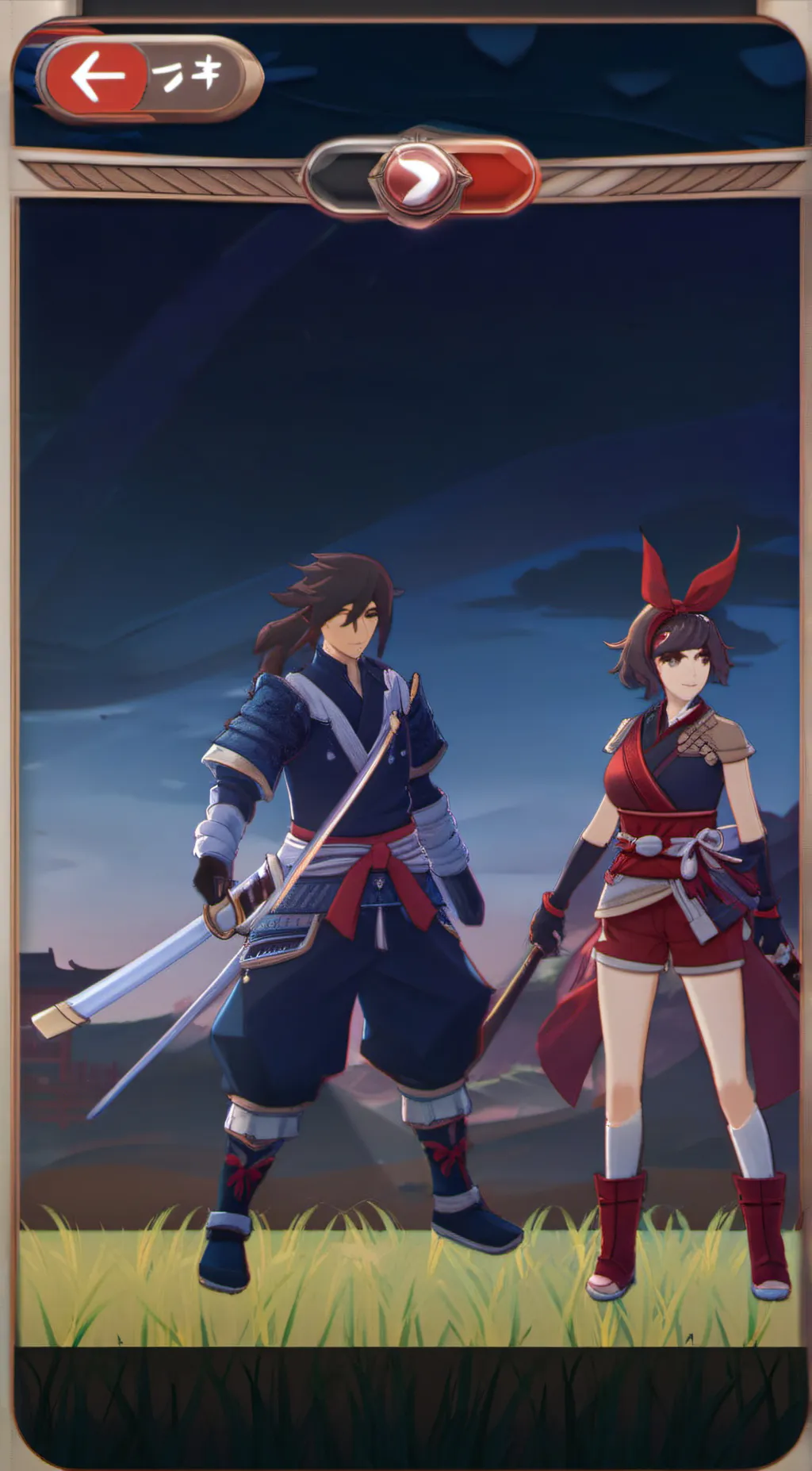 ai character: Aiko&demoto background
