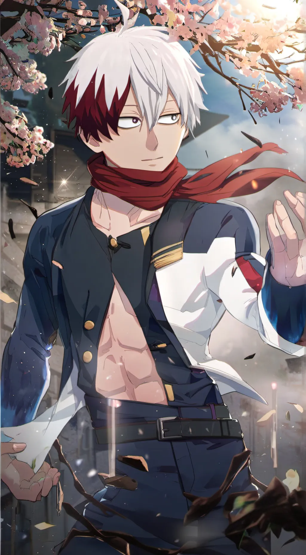 ai character: Shoto todoroki background