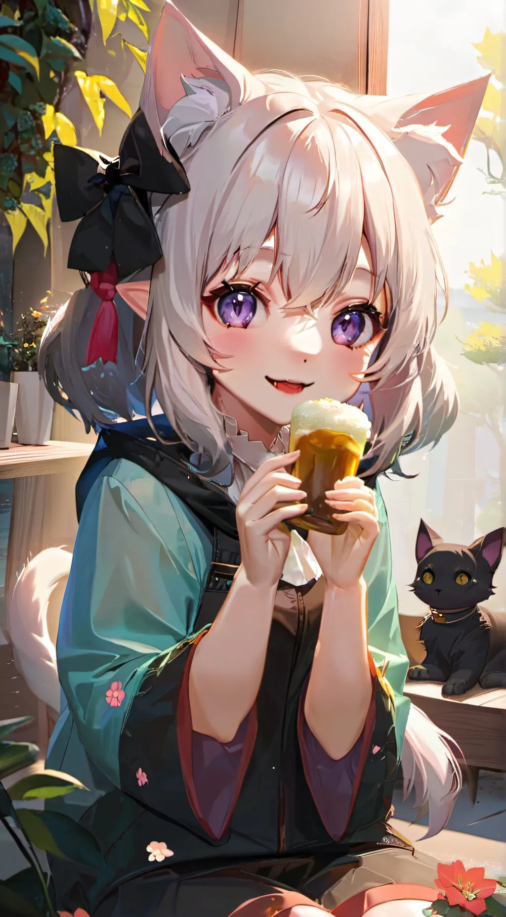 ai character: bee cat background