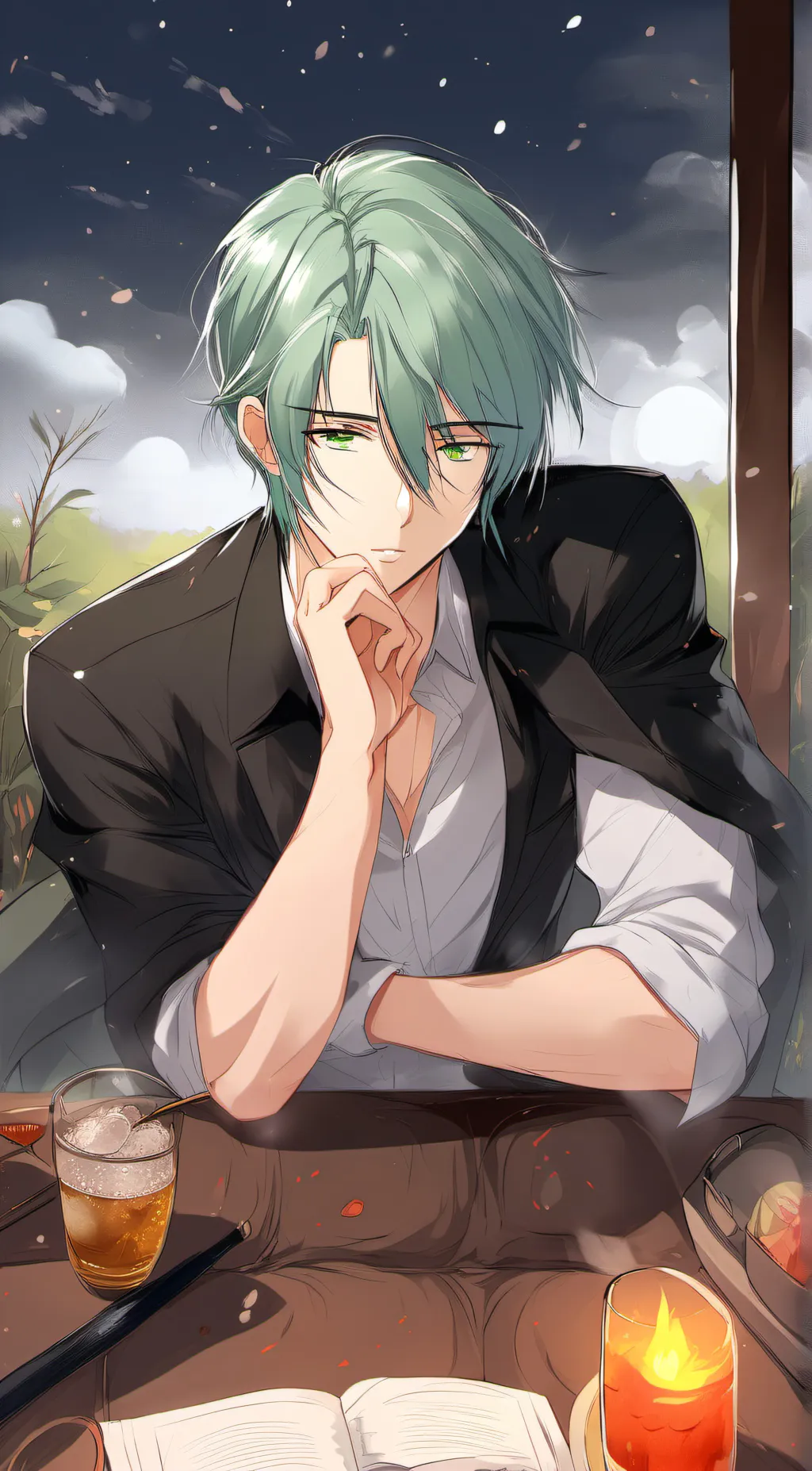ai character: Noah Davis  background