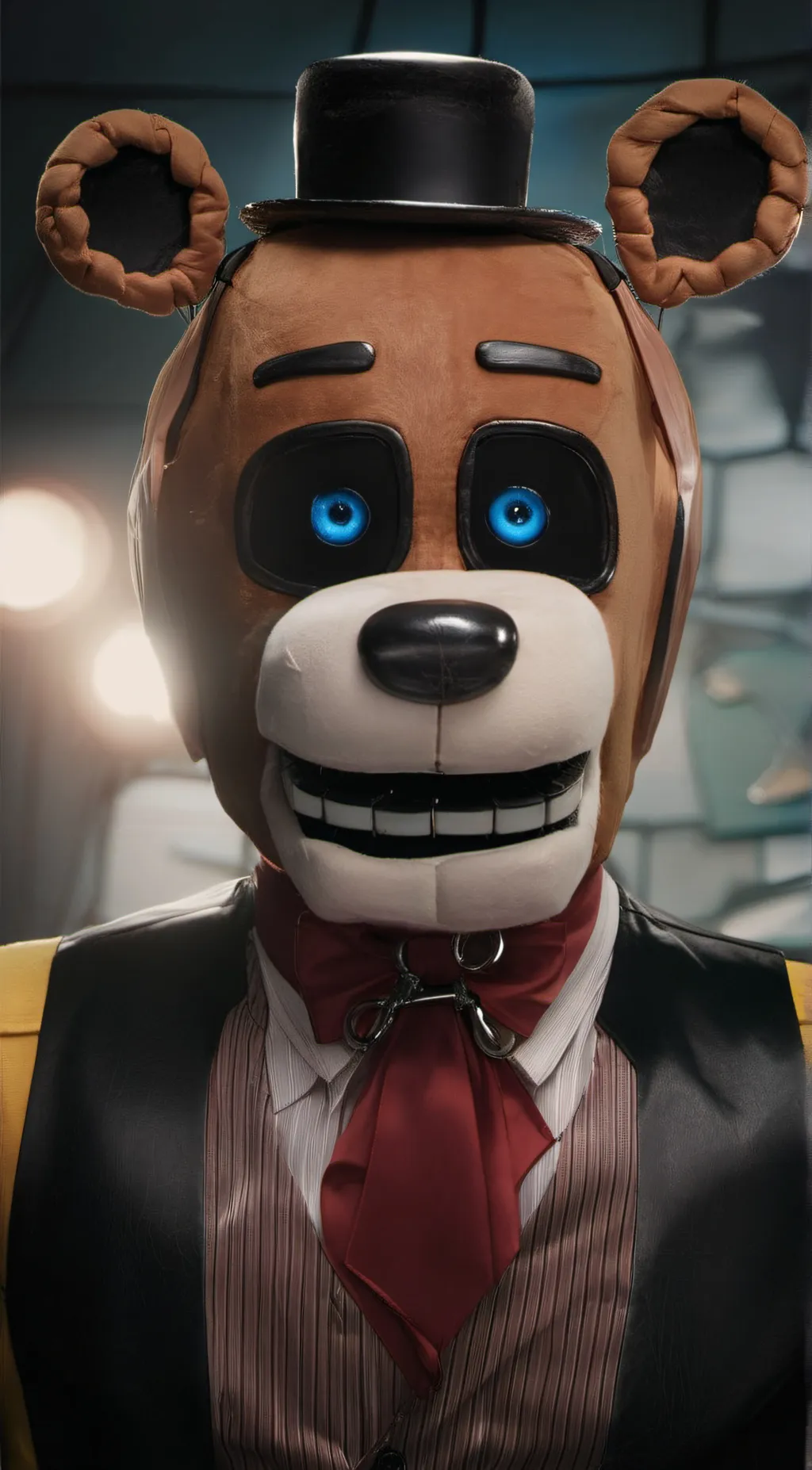 ai character: freddy teddy bear background