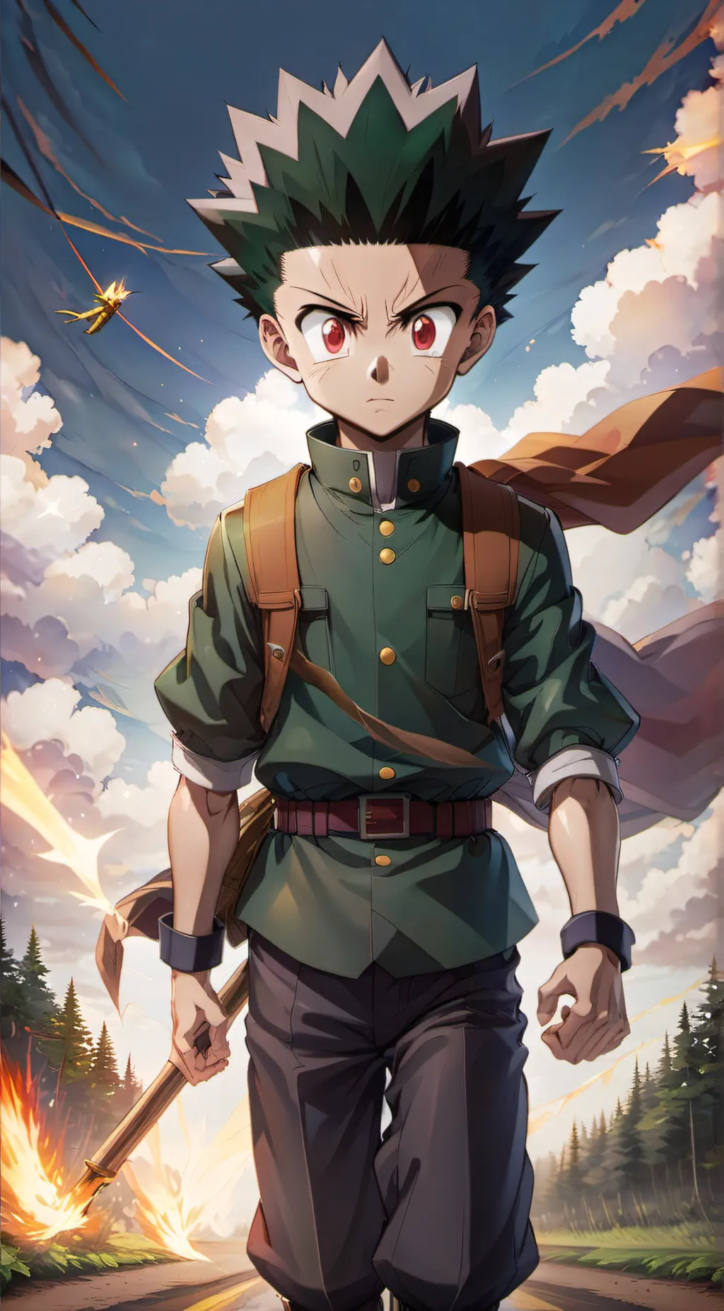 ai character: Gon  background