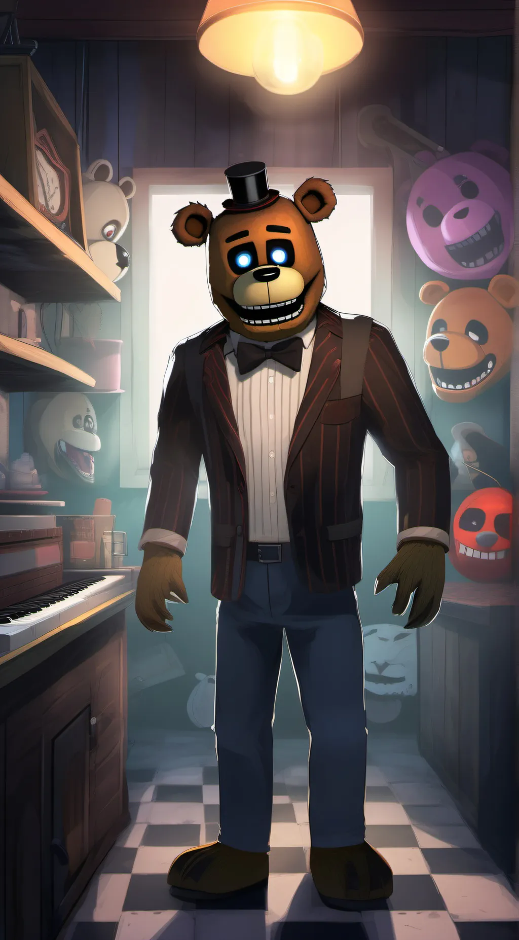 ai character: FNAF Gang background