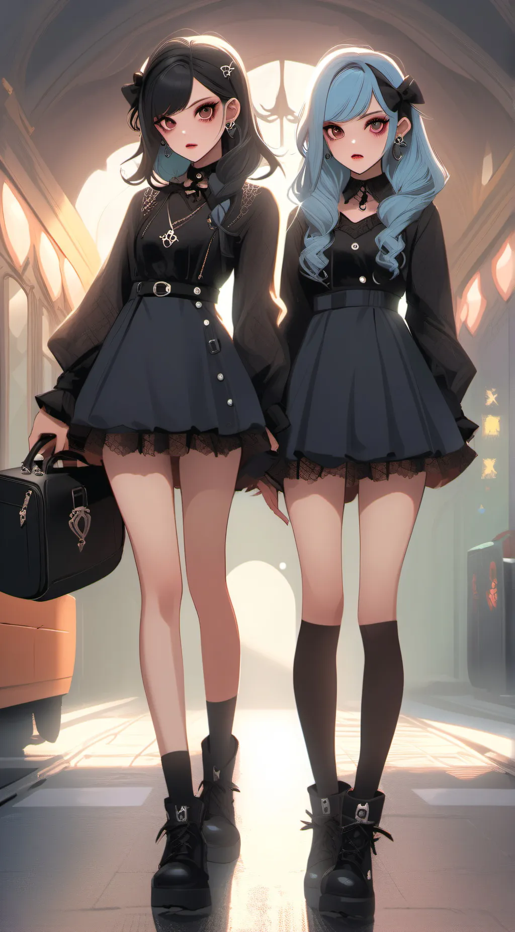 ai character: Chole and Sasha background