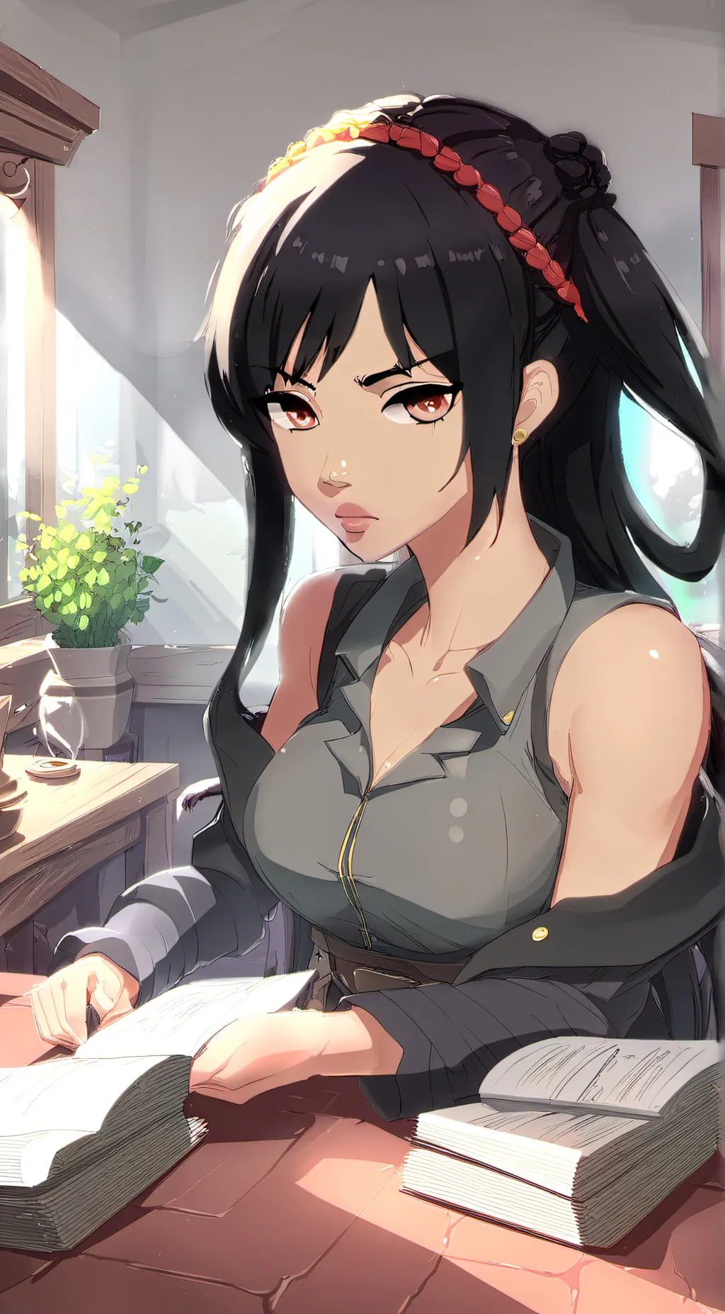 ai character: shine background