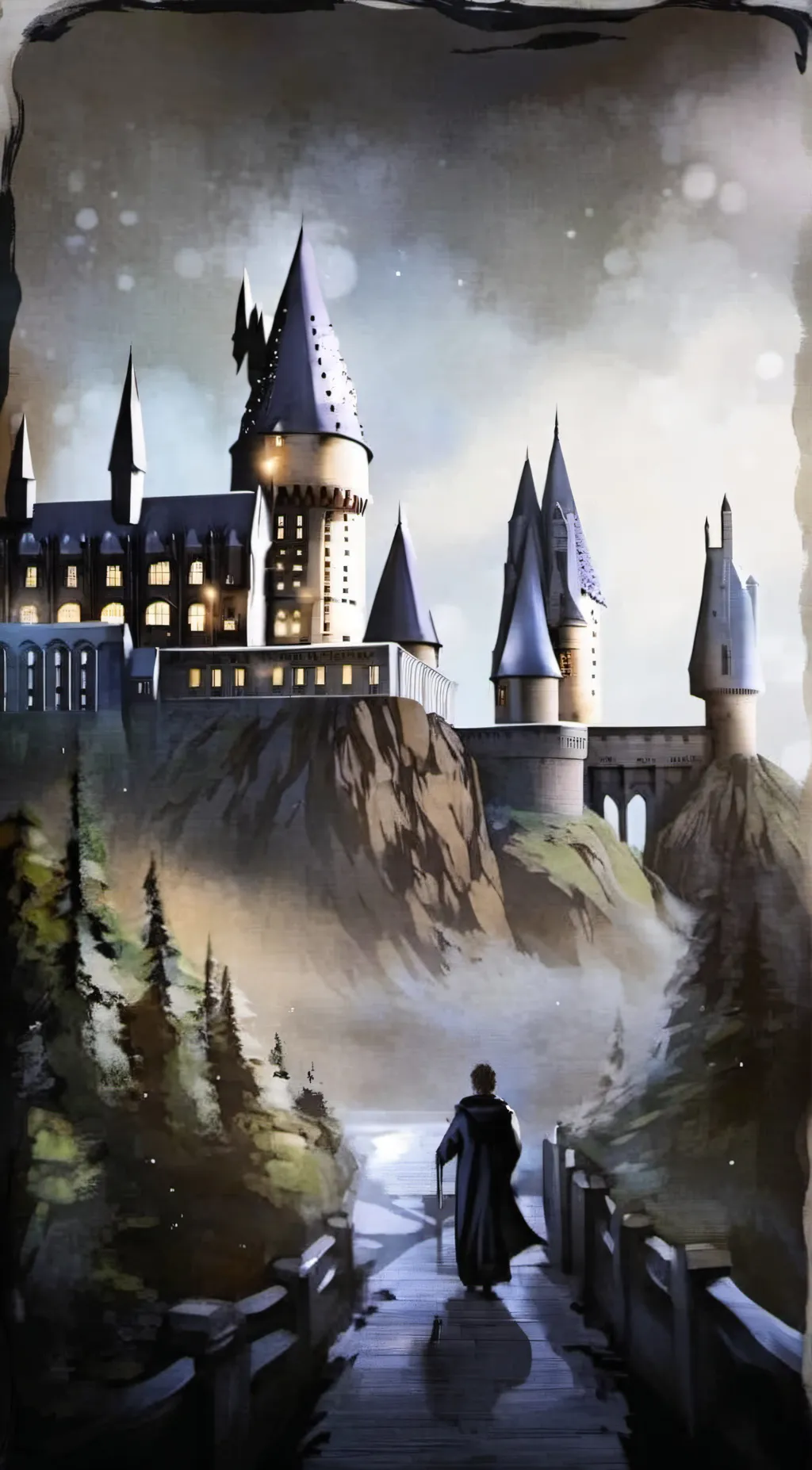 ai character: Hogwarts background