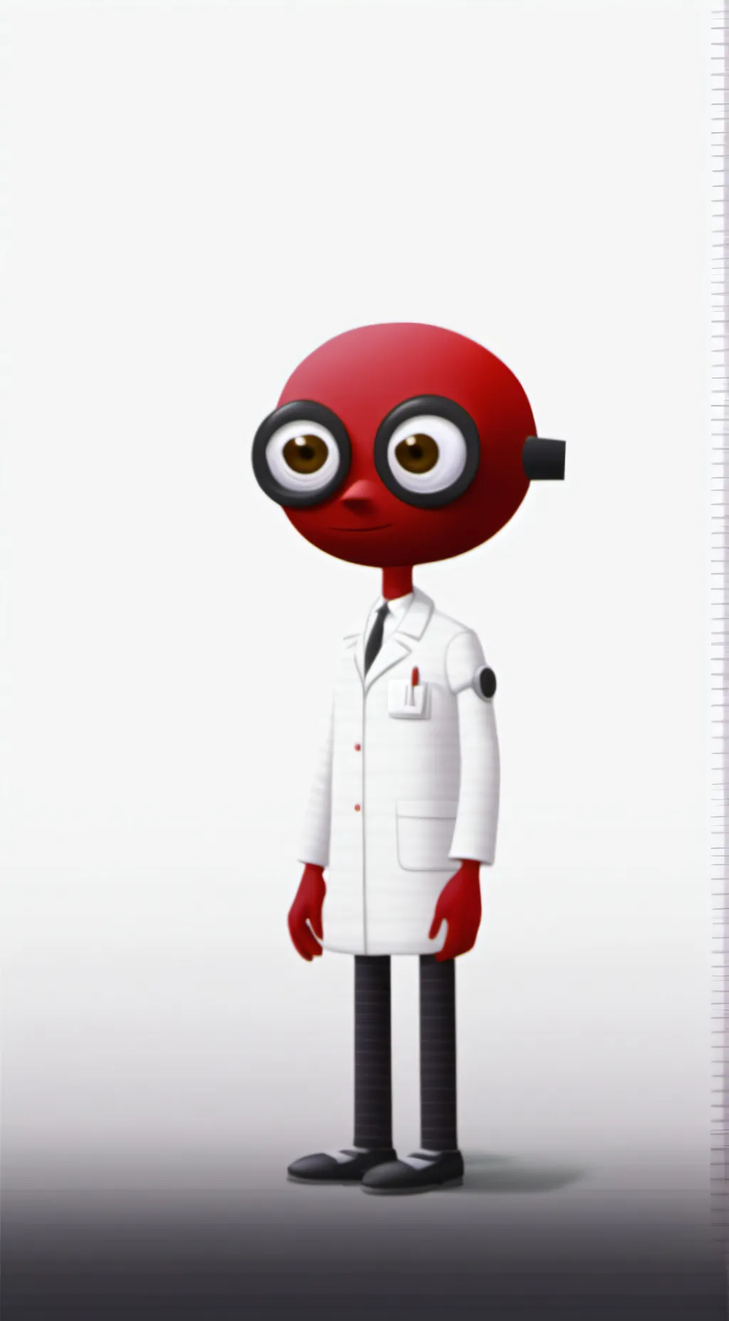 ai character: Red background