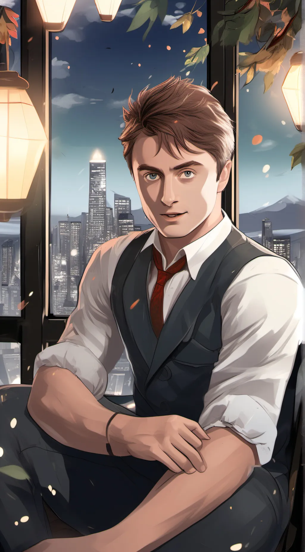 ai character: harry potter  background