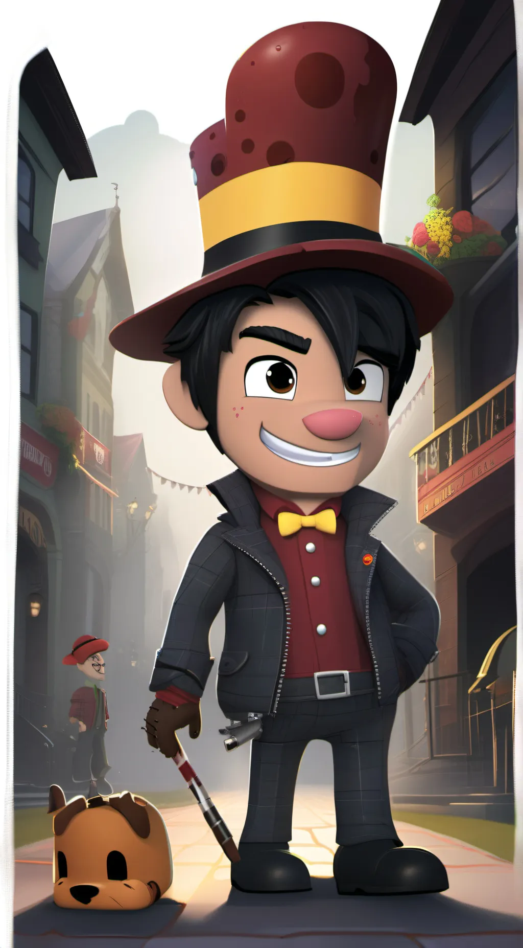 ai character: smg4 fazdog background