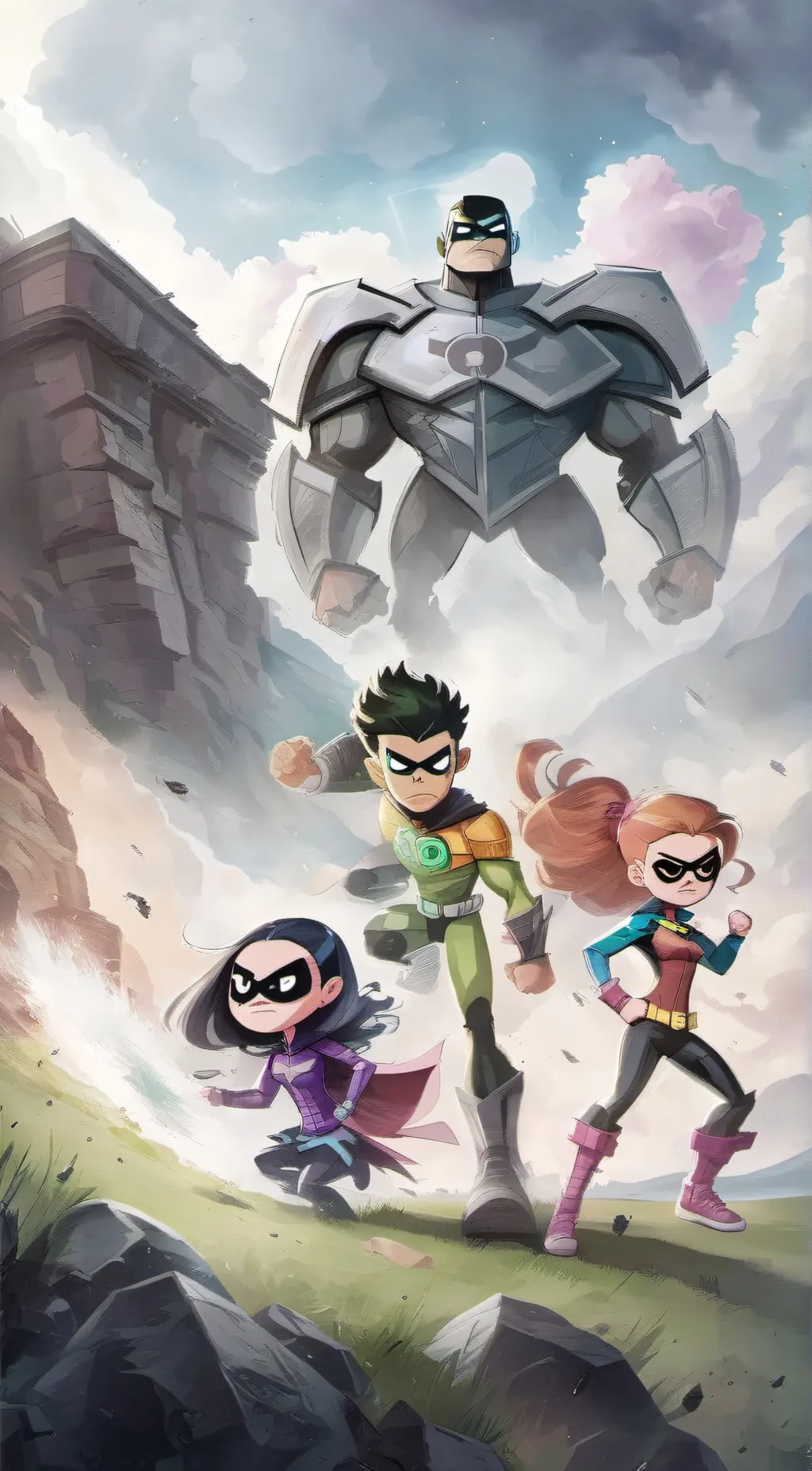 ai character: Tren Titans Go! background