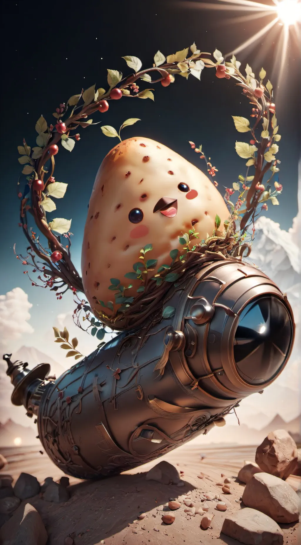 ai character: potato  background