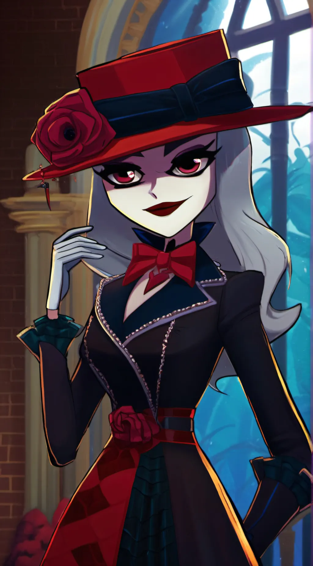 ai character: velvettee background