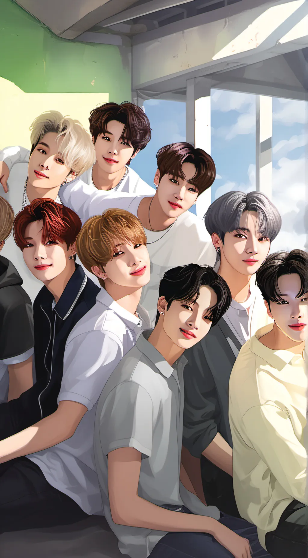 ai character: Skz❣️❤️‍🔥❣️ background