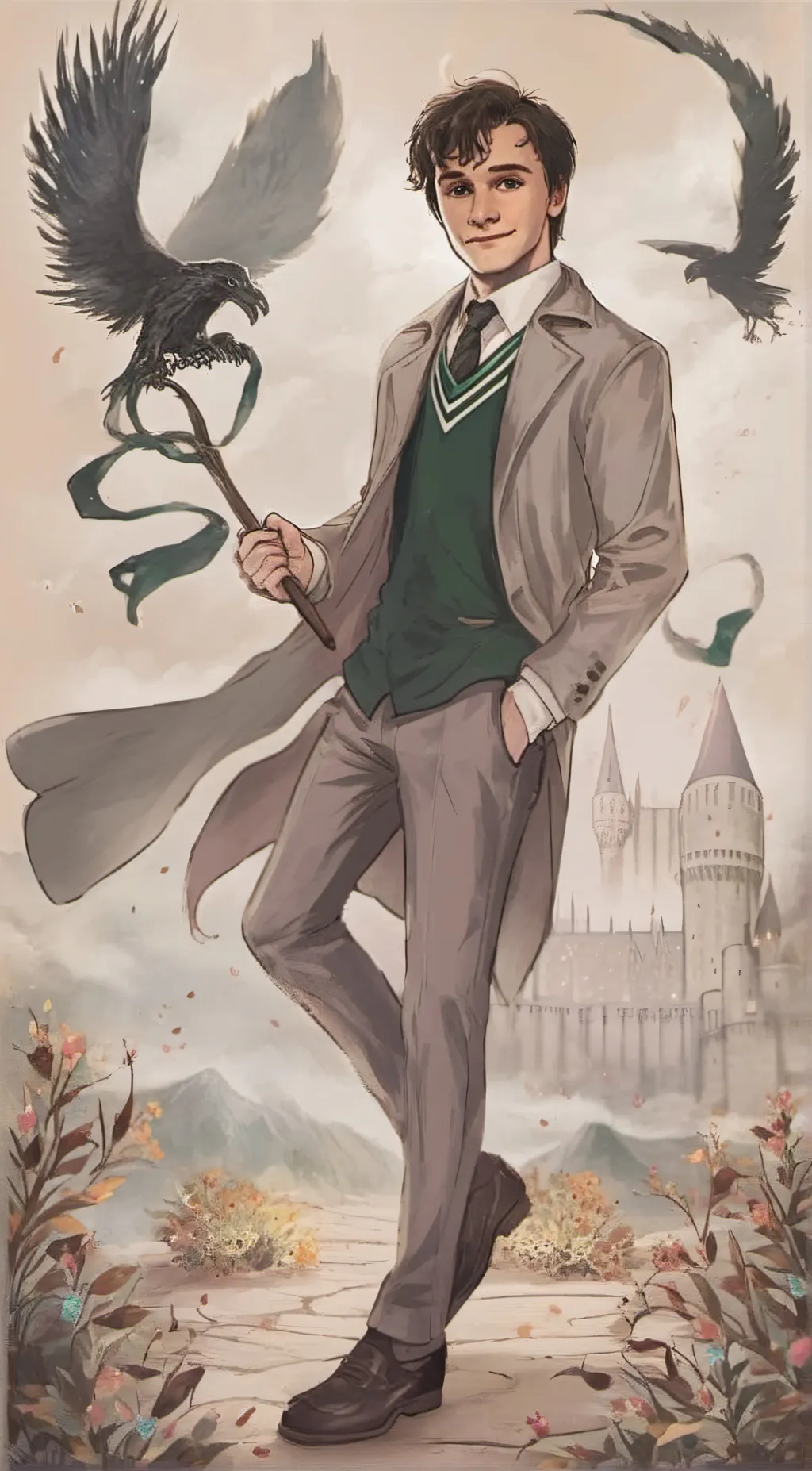 ai character: Mattheao Riddle  background