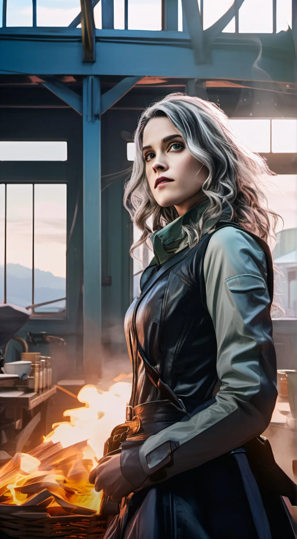 ai character: The 100 background