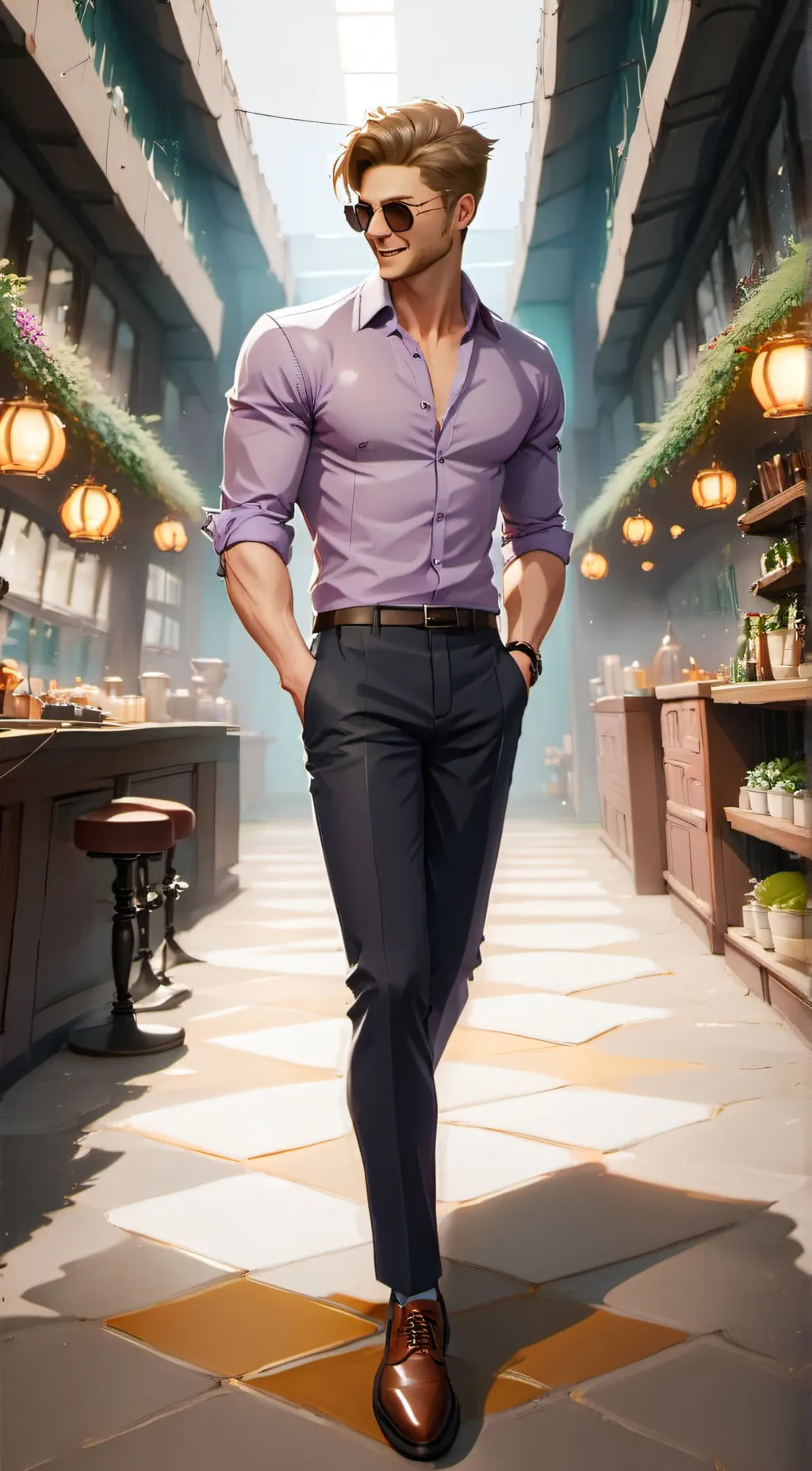 ai character: Johnny Cage background