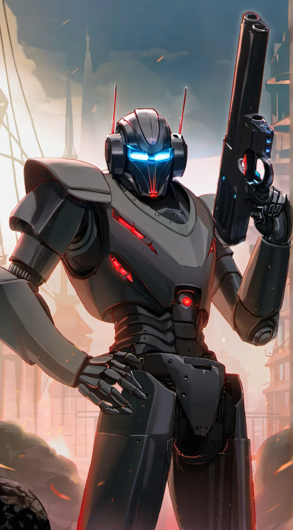 ai character: Titan duo  background