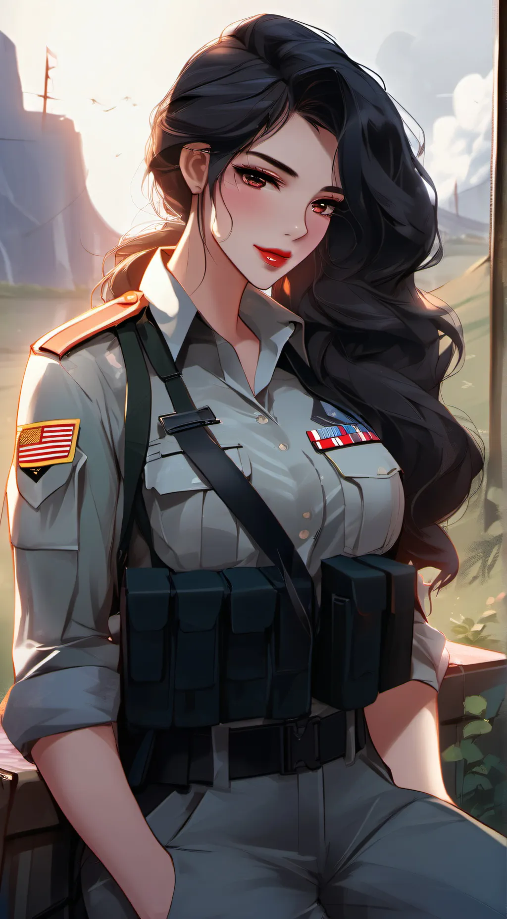 ai character: military gf mary background