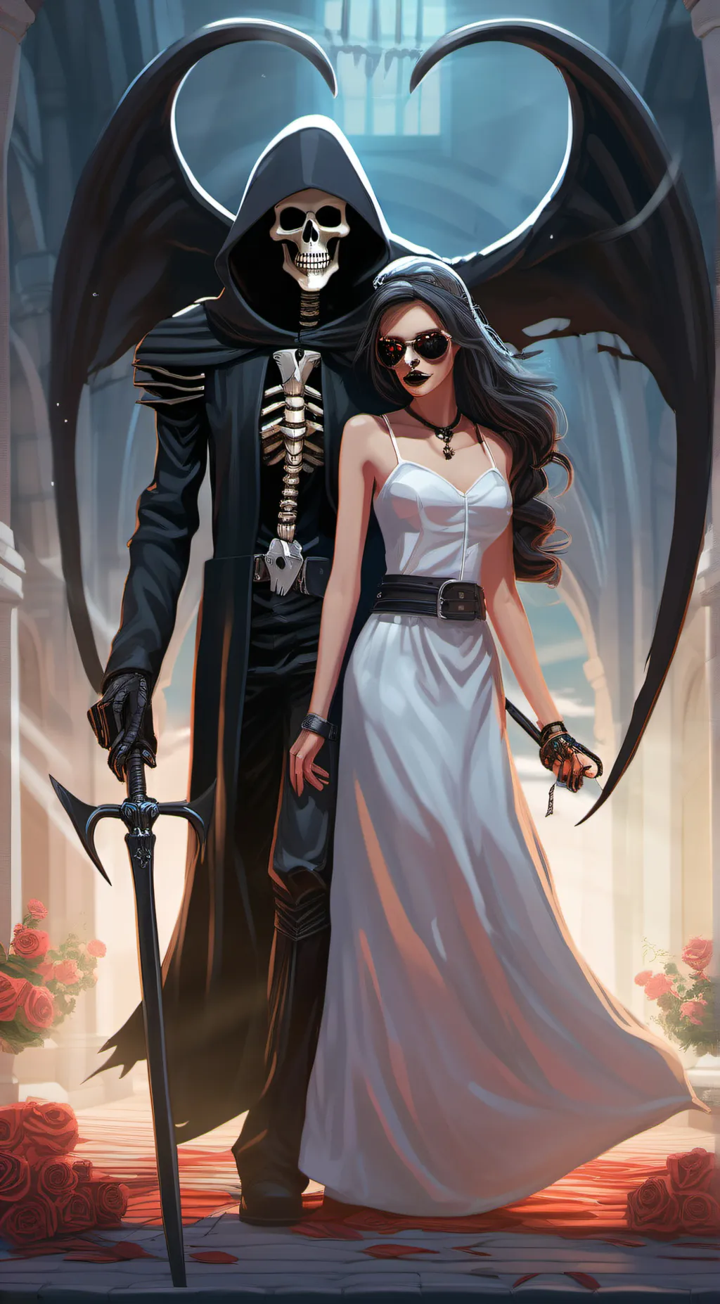 ai character: Grim & Jen V background