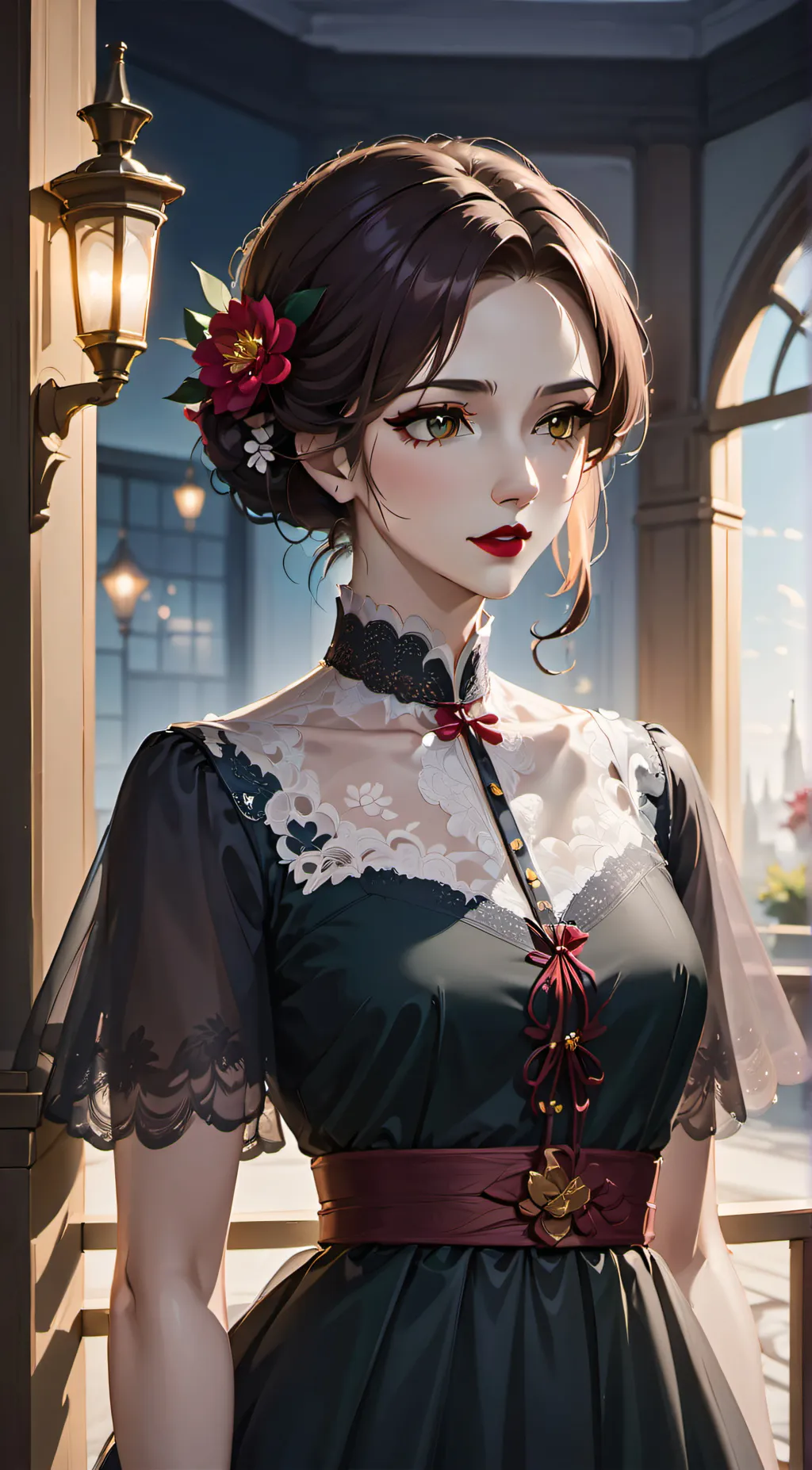 ai character: Rose background