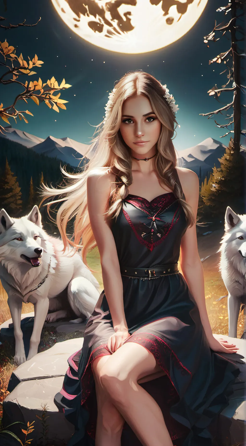 ai character: Moon background